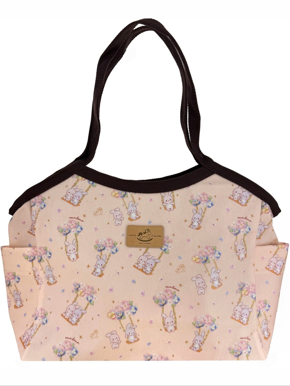 Waterproof Bunny Trapeze Tote Shoulder Bag Cute Handmade Animal Pattern